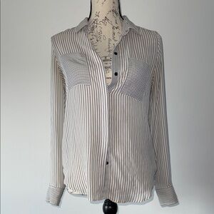 White House Black Market 2 Striped Women's Top - Black and White